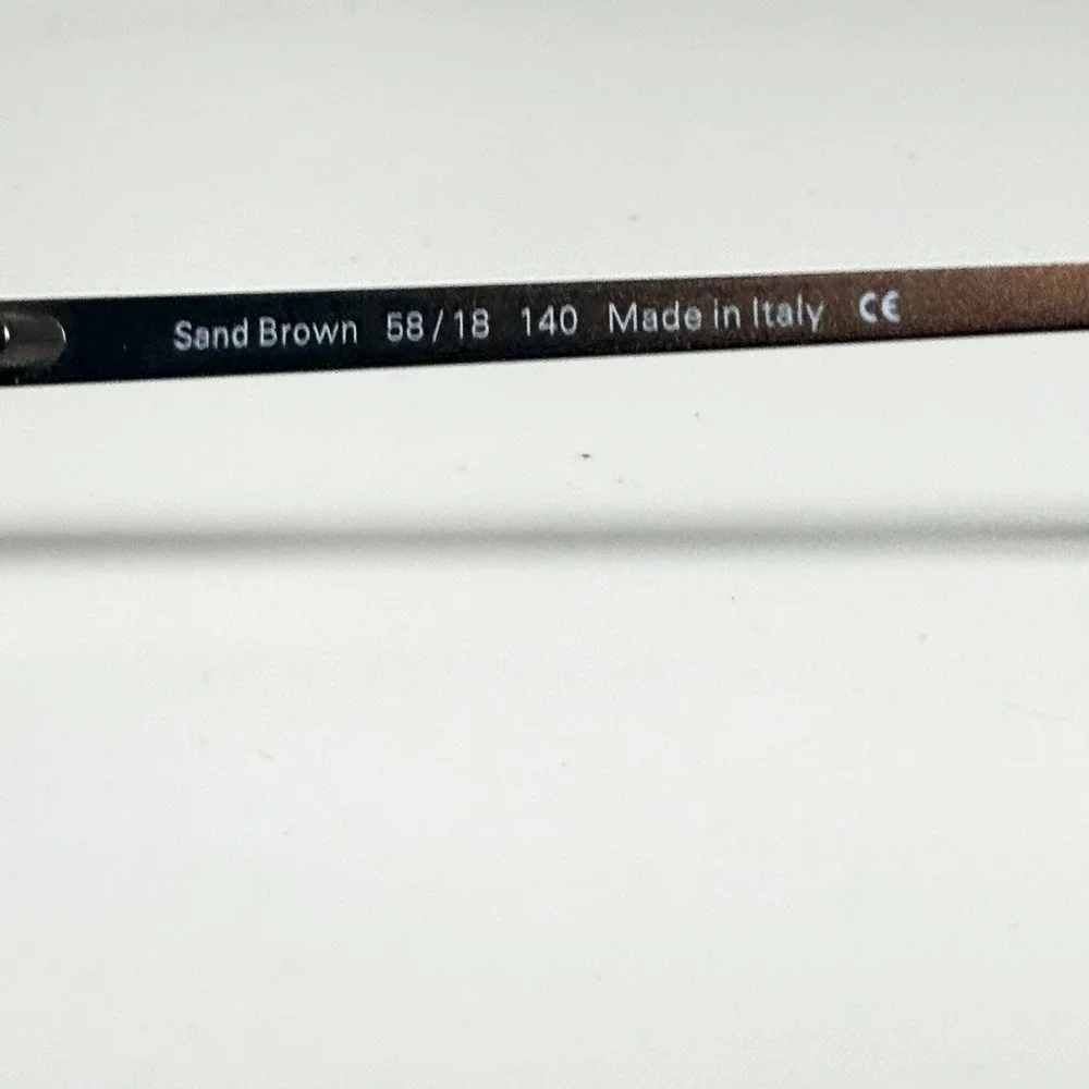 Kirkland Signature Hess 791705 Sand Brown Metal Rectangular Sunglasses 58mm